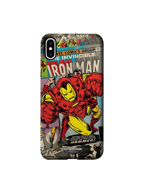 

CelfieDesign Multi-Coloured Comic Ironman iPhone XS Max Slim Back Case