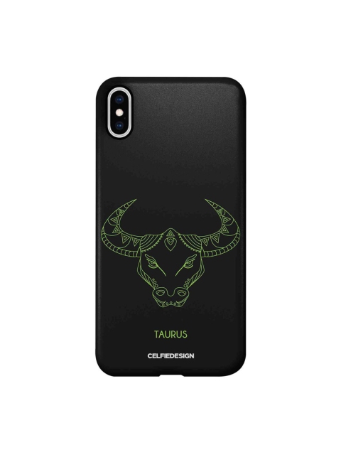 

CelfieDesign Black & Green iPhone Xs Max Slim Back Case