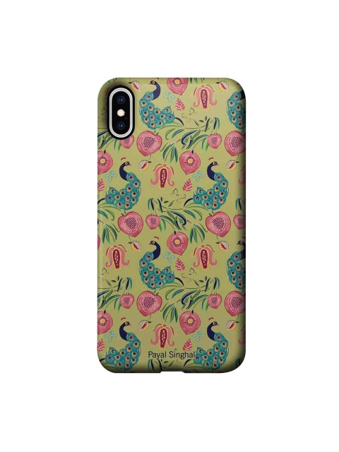 

CelfieDesign Green & Pink Payal Singhal Anaar & Mor iPhone Xs Max Slim Back Case