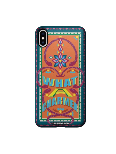 

CelfieDesign Orange & Blue What A Charmer iPhone XS Max Slim Back Case