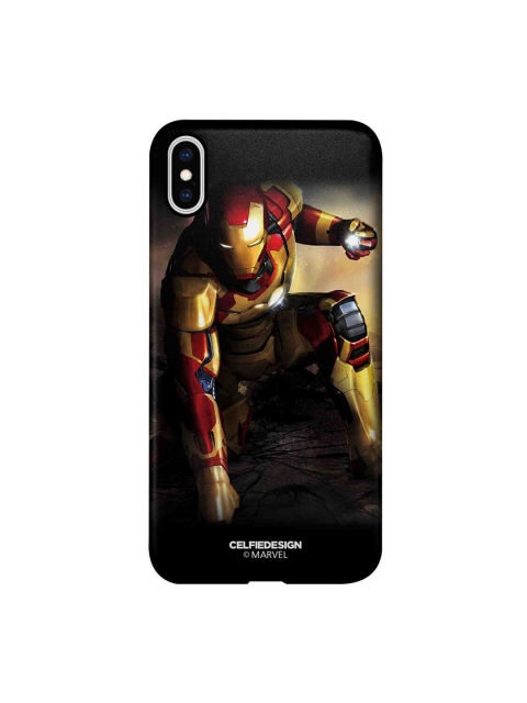 

CelfieDesign Black & Red iPhone Xs Max Slim Back Case