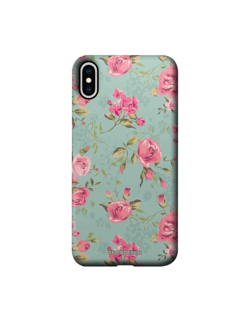 

CelfieDesign Green & Pink Flowers iPhone Xs Max Slim Back Case