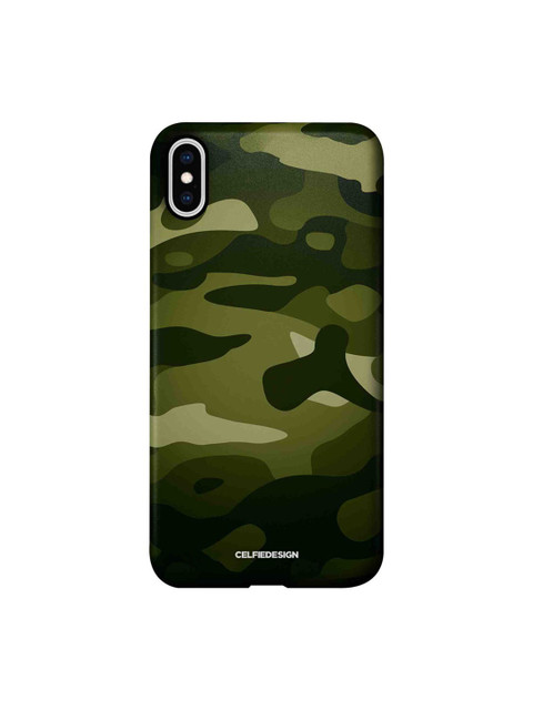 

CelfieDesign Green & Balck Printed Plastic iPhone XS Max Pro Slim Back Case