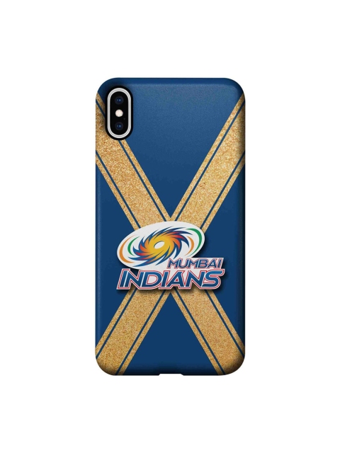 

CelfieDesign Blue & Gold Mumbai Indians Crest iPhone XS Max Slim Back Case