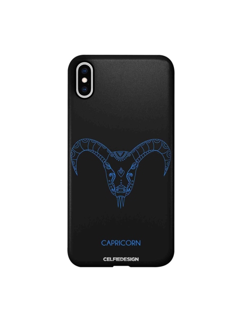 

CelfieDesign Black & Blue Capricorn iPhone XS Max Slim Back Case