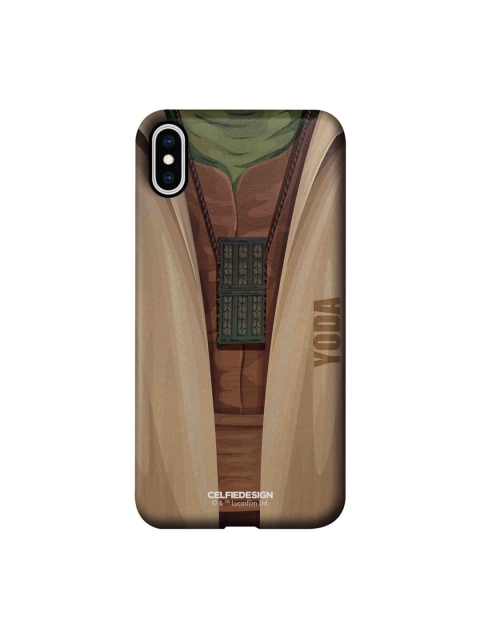 

CelfieDesign Beige & Brown Attire Yoda Plastic iPhone XS Max Pro Slim Back Case