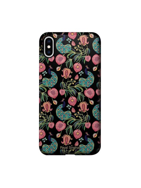 

CelfieDesign Black & Green Payal Singhal Anaar and Mor Black iPhone xs max Back Case