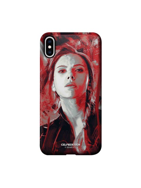 

CelfieDesign Charcoal & Black Art Widow iphone XS Max Slim Back Case