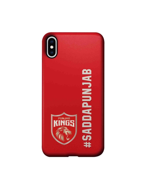 

CelfieDesign Red & White Sadda Punjab Kings Printed iPhone Xs Max Slim Back Case