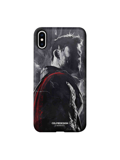 

CelfieDesign Black & Grey Charcoal Art Thor Plastic iPhone XS Max Slim Back Case