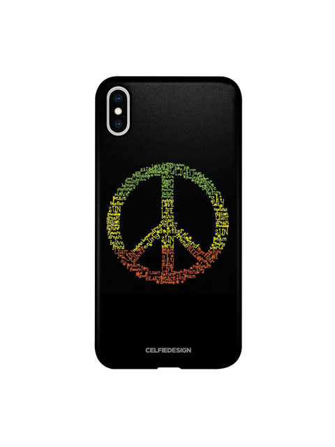 

CelfieDesign Black & Green Symbol of Peace iPhone Xs Max Slim Back Case