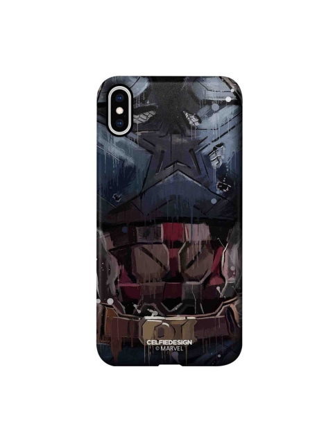 

CelfieDesign Blue & Black Grunge Suit Steve iphone XS Max Slim Back Case