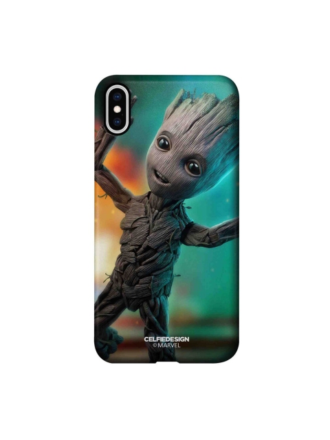

CelfieDesign Multi-Coloured Printed Baby Groot Dance iPhone XS Max Slim Back Case
