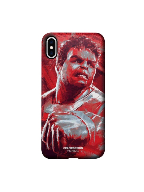 

CelfieDesign Red & Grey Charcoal Art Hulk Printed iPhone Xs Max Slim Back Case