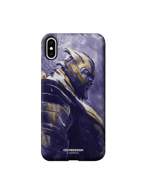 

CelfieDesign Purple & Gold-Toned Thanos Suited Up iPhone Xs Max Slim Back Case