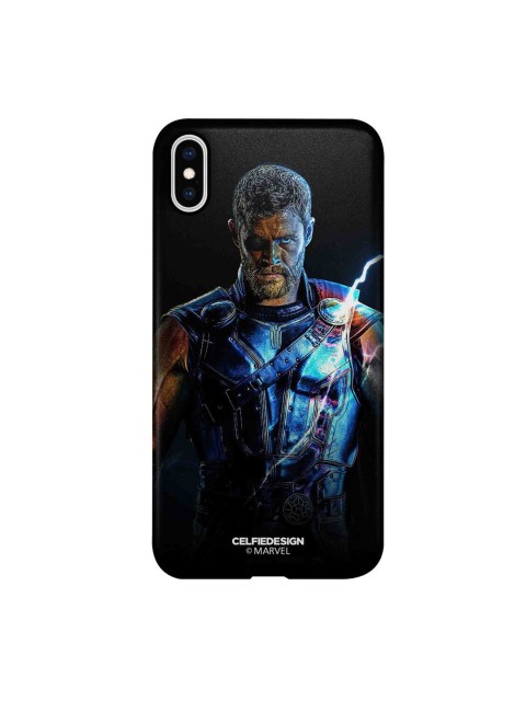 

CelfieDesign Black & Blue Printed The Thor Triumph iPhone XS Max Slim Back Case