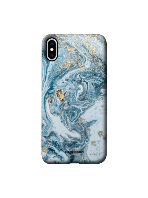 

CelfieDesign White & Green Marble Blue Macubus iPhone Xs Max Slim Back Case