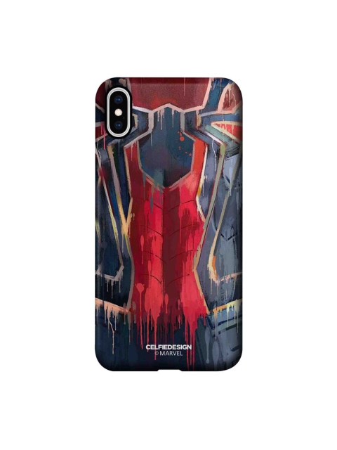 

CelfieDesign Blue & Maroon Printed Plastic iPhone XS Max Pro Slim Back Case