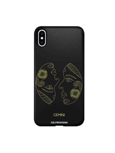 

CelfieDesign Black & Green Gemini iPhone Xs Max Slim Back Case