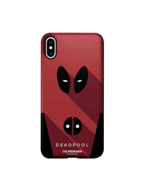 

CelfieDesign Red & Black Minimalistic Deadpool iPhone XS Max Slim Back Case