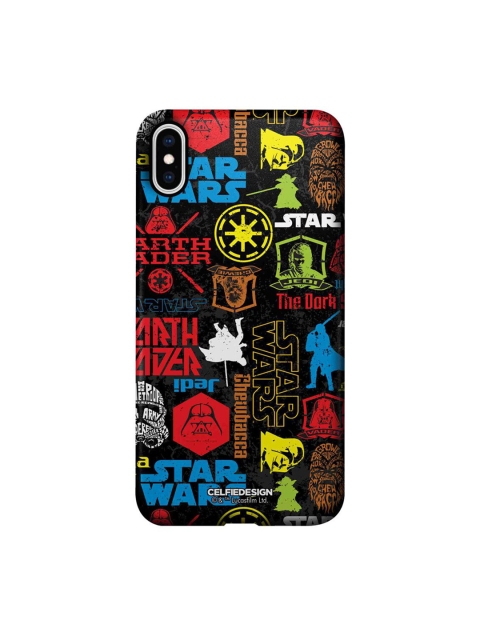 

CelfieDesign Multi-Coloured Star wars mashup iPhone Xs Max Back Case