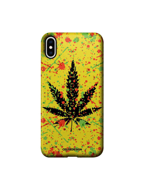 

CelfieDesign Yellow & Black Rasta Splash iPhone Xs Max Slim Back Case