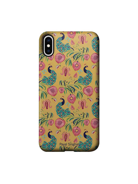 

CelfieDesign Yellow & Pink Payal Singhal Anaar and Mor Mustard iPhone Xs Max Slim Back Case