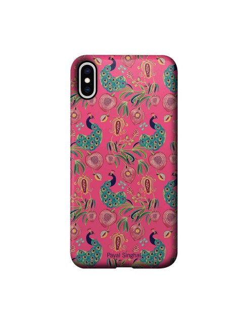 

CelfieDesign Pink & Green Payal Singhal Anaar and Mor iphone XS Max Slim Back Case