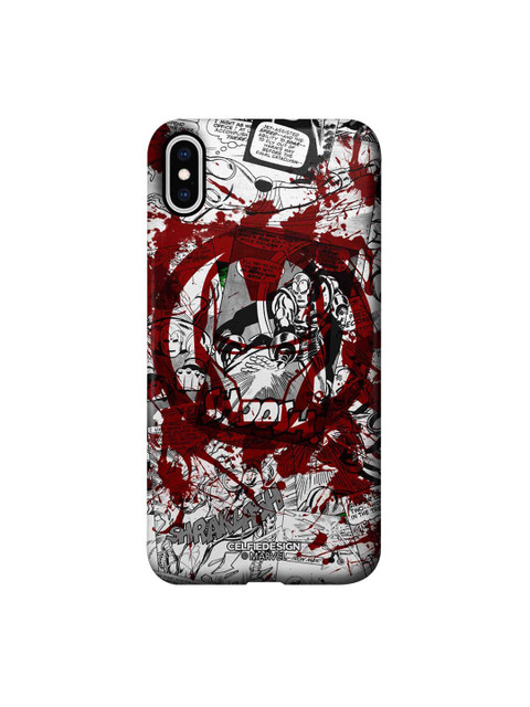 

CelfieDesign White & Red Splash Out Ironman iphone XS Max Slim Back Case