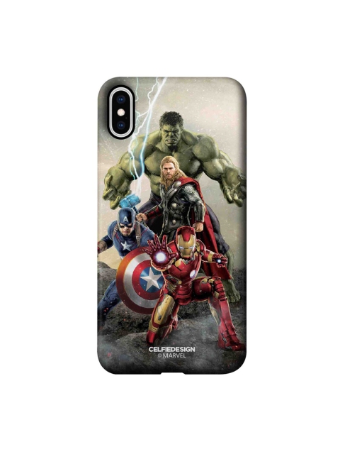 

CelfieDesign Green & Red Time To Avenge Printed iPhone Xs Max Slim Back Case