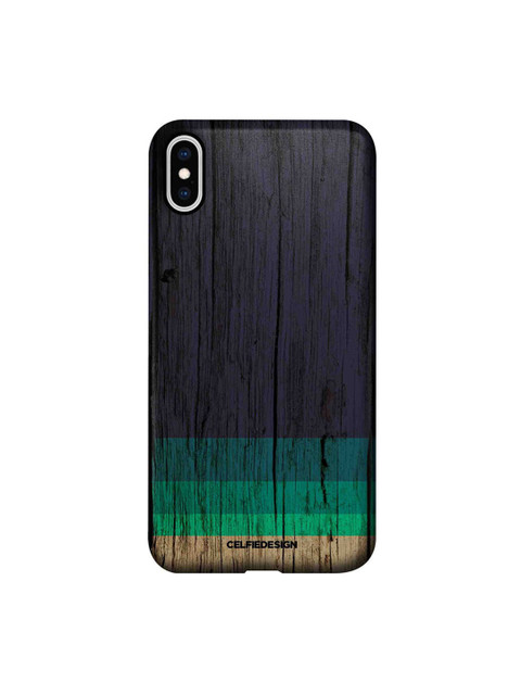 

CelfieDesign Grey & Blue Printed Plastic iPhone XS Max Pro Slim Back Case