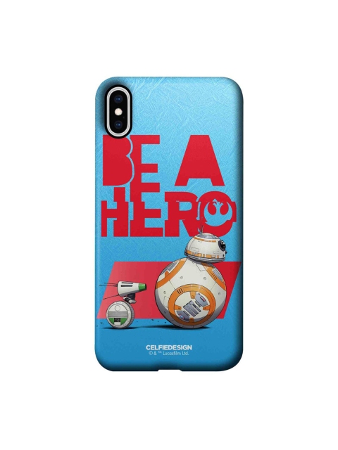 

CelfieDesign Blue & Red Be A Hero iPhone XS Max Slim Back Case