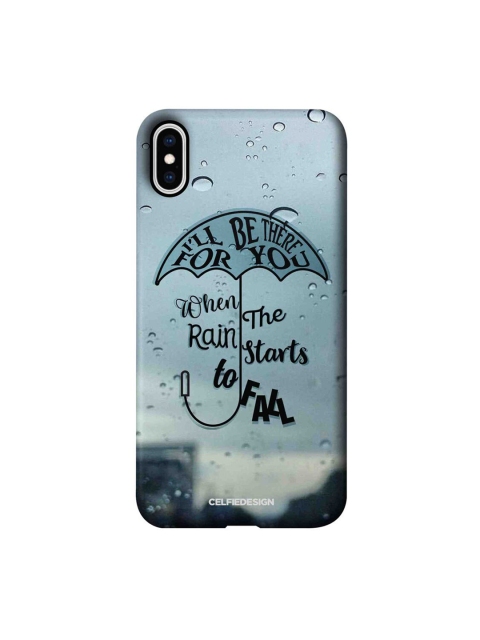 

CelfieDesign Blue & Black Be There For You Printed iPhone Xs Max Slim Back Case