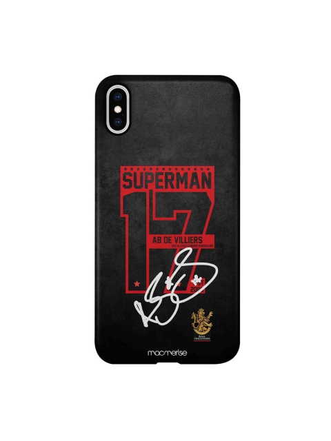 

CelfieDesign Black & Red ABD Autograph Printed iPhone XS Max Slim Back Case