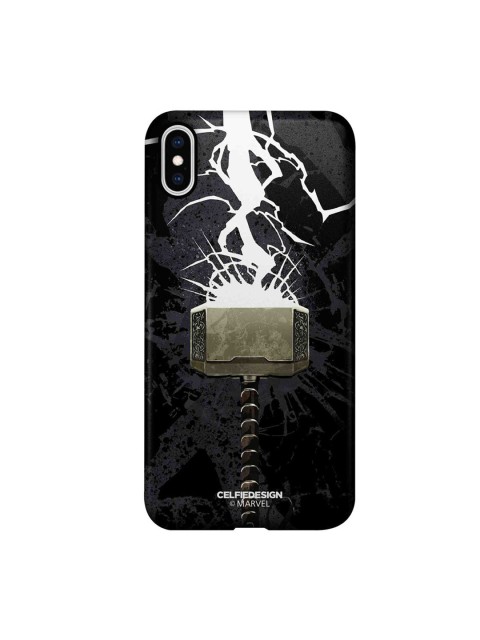 

CelfieDesign Black & White The Thunderous Hammer Plastic iPhone XS Max Slim Back Case