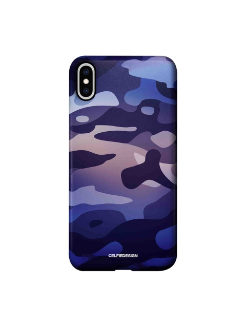 

CelfieDesign Blue Camo Cyber Grape iPhone XS Max Slim Back Case