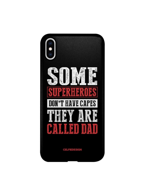 

CelfieDesign Black & Red Printed They Are Called Superhero iPhone XS Max Slim Back Case