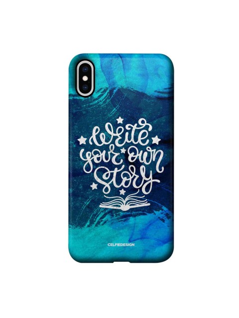 

CelfieDesign Blue & White Write Your Own Story iPhone Xs Max Slim Back Case