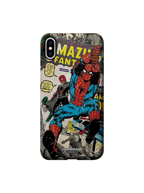 

CelfieDesign Black & Red Comic Spidey iPhone XS Max Slim Back Case