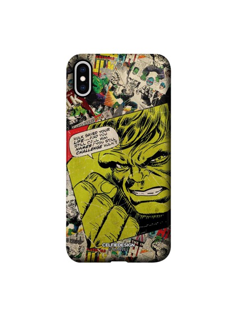 

CelfieDesign Green & Black Comic Hulk iPhone Xs Max Slim Back Case