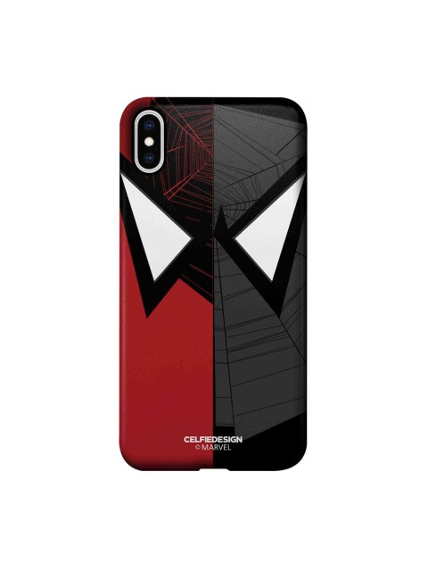 

CelfieDesign Black & Red Printed Face Focus Spiderman iPhone XS Max Slim Back Case