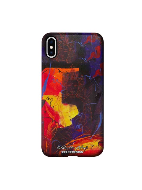 

CelfieDesign Blue & Red Printed Plastic iPhone XS Max Slim Back Case