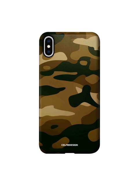 

CelfieDesign Brown & Black Printed Plastic iPhone XS Max Slim Back Case