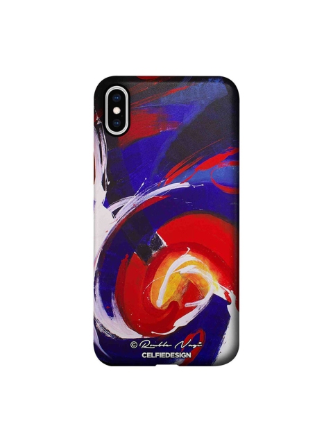 

CelfieDesign Blue & Red Waves iPhone XS Max Slim Back Case
