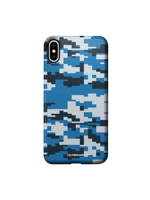 

CelfieDesign Blue & White Camo Pixel Cerulean iPhone XS Max Slim Back Case