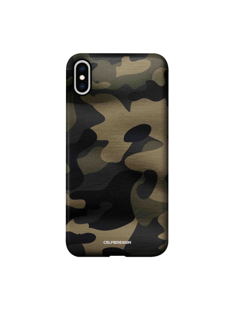 

CelfieDesign Black & Beige Printed Plastic iPhone XS Max Slim Back Case