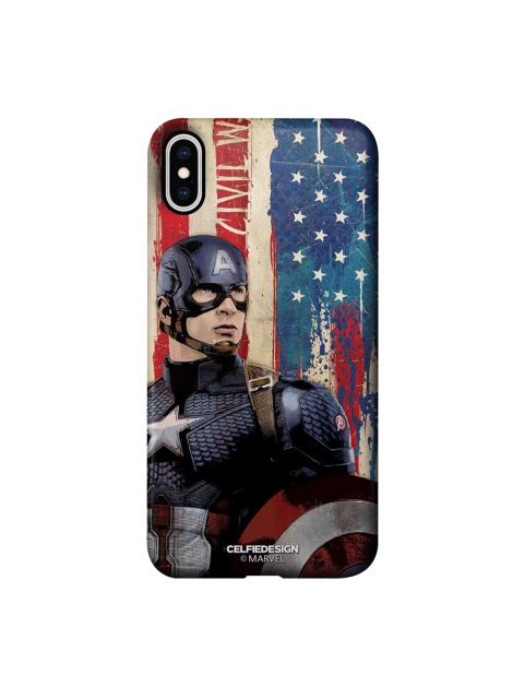 

CelfieDesign Blue & Red American Captain iPhone XS Max Slim Back Case