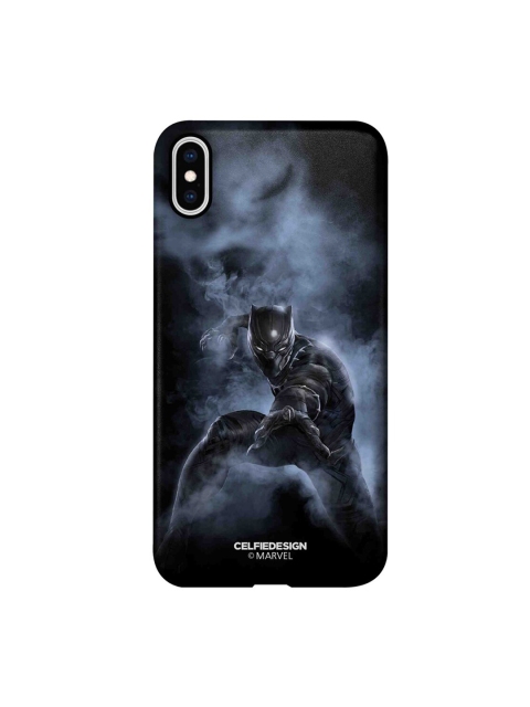 

CelfieDesign Black & Grey Black Panther Attack iPhone XS Max Slim Back Case