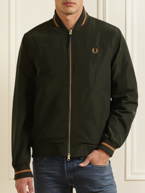 

Fred Perry Men Olive Green Bomber Jacket