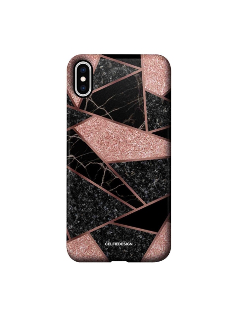 

CelfieDesign Black & Purple Marble New York iPhone XS Max Slim Back Case